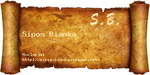 Sipos Bianka névjegykártya