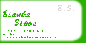 bianka sipos business card